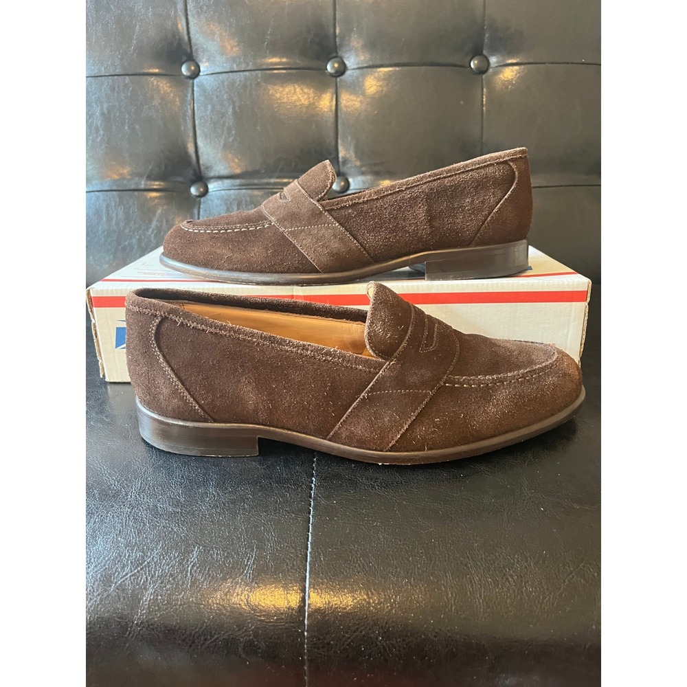 Alan Payne Marco Brown‎ Suede Penny Loafers